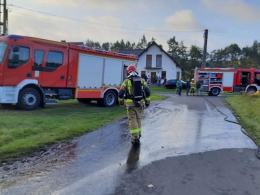 Pożar samochodu osobowego w powiecie oleskim