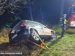 Wypadek na trasie Bierdzany - Olesno
