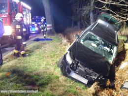 Wypadek na trasie Bierdzany - Olesno