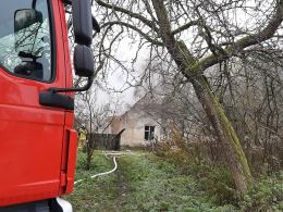 Pożar pustostanu w powiecie namysłowskim