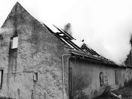 Pożar pustostanu w powiecie namysłowskim