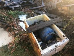 Pożar altany przy ul. Portowej w Kędzierzynie-Koźlu. Nie żyje jedna osoba