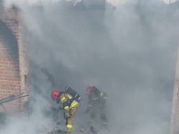 Pożar budynku gospodarczego w miejscowości Wężowice