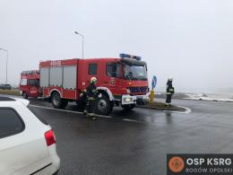 Kolizja ciężarówki, dostawczaka i osobówki w powiecie krapkowickim