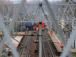 Wagon pociągu towarowego wykoleił się pomiędzy stacjami Opole Główne i Opole Zachodnie