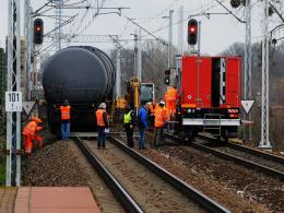 Wagon pociągu towarowego wykoleił się pomiędzy stacjami Opole Główne i Opole Zachodnie