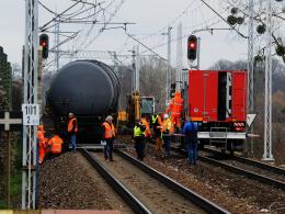 Wagon pociągu towarowego wykoleił się pomiędzy stacjami Opole Główne i Opole Zachodnie