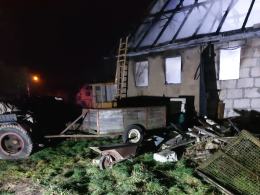 Pożar stodoły w miejscowości Nowa Jamka. W akcji 7 zastępów straży