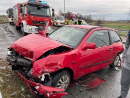 Zderzenie trzech samochodów na Niemodlińskiej w Opolu