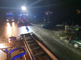 Trzy pojazdy zderzyły się w Biskupicach