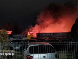 Pożar w warsztacie samochodowym przy Eichendorffa w Opolu