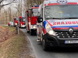 Dwa samochody ciężarowe zderzyły się w powiecie kędzierzyńsko-kozielskim