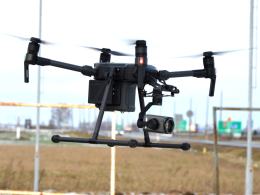 Policyjny dron w akcji