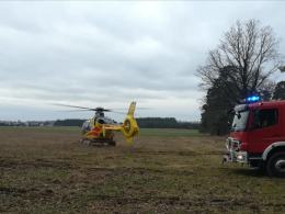 Wypadek podczas prac leśnych. Lądował śmigłowiec LPR