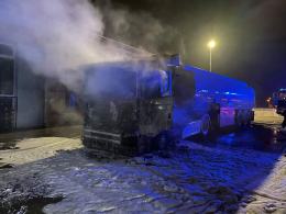 Pożar cysterny w Nysie