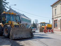 Trwają prace na DW 416 w Kietrzu