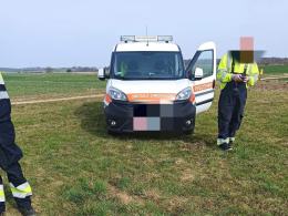 Pożar na terenie rozdzielni gazociągu wysokiego ciśnienia