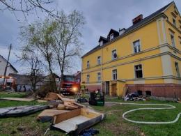 Pożar budynku wielorodzinnego w Nysie