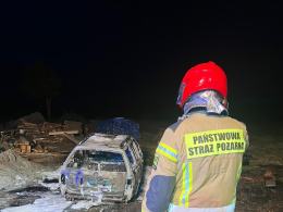 Pożar samochodu w powiecie namysłowskim