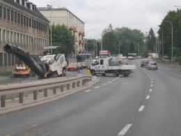 Utrudnienia na estakadzie nad rondem w centrum miasta