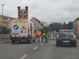 Utrudnienia na estakadzie nad rondem w centrum miasta