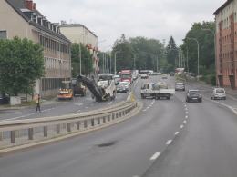 Utrudnienia na estakadzie nad rondem w centrum miasta