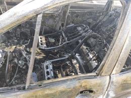 Samochód osobowy spłonął na autostradzie A4