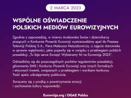 Zamieszanie wokół preselekcji do Eurowizji. Ustawka? Media wydały oświadczenie