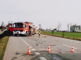 Wypadek na trasie Grodków-Nysa. Lądował LPR