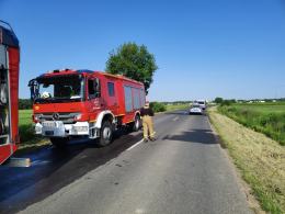 Tragiczny wypadek pod Krapkowicami. Kierowca zginął w płonącym aucie
