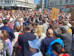 W proteście przeciwko polityce rządu wzięło udział kilkaset osób