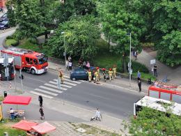 Zderzenie autobusu z osobówką w centrum miasta