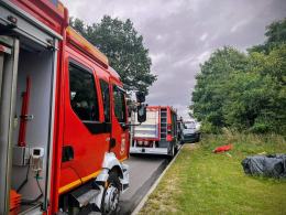 Wypadek na trasie Gana - Dalachów.