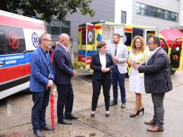 Lądowisko przy neuropsychiatrii ze specjalnym ambulansem