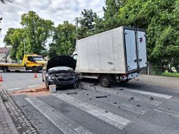 Zderzenie pojazdów na Alei Przyjaźni w Opolu