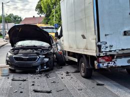 Zderzenie pojazdów na Alei Przyjaźni w Opolu