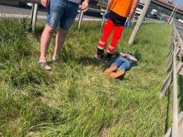 Zderzenie pojazdów i "bójka" na A4