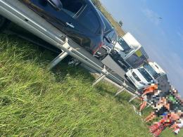 Zderzenie pojazdów i "bójka" na A4