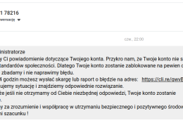 Ostrzeżenie przed atakami phishingowymi na profilach firmowych