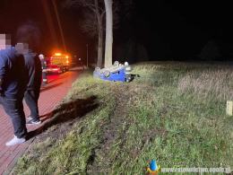 Dachowanie Seicento na DK45 w Jełowej