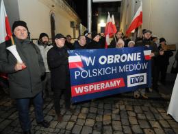 Protest pod opolską TVP. "Zamach na rzetelne, polskie, wolne media"