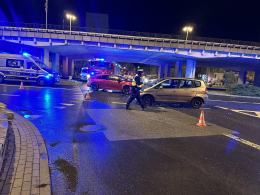 Zderzenie dwóch pojazdów na "dużym rondzie" w Opolu