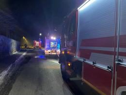 Pożar dachu w budynku jednorodzinnym w Kolnicy