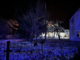 Pożar dachu w budynku jednorodzinnym w Kolnicy