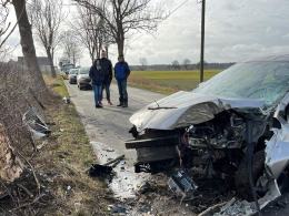 17-latek bez prawa jazdy uderzył w drzewo 