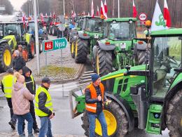 Trwa opolski strajk rolników. Utrudnienia na drogach