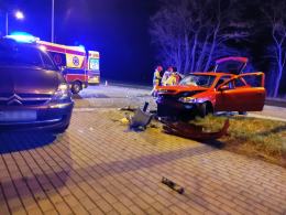 Zderzenie dwóch pojazdów na ul. Oświęcimskiej w Opolu - jedna osoba ranna