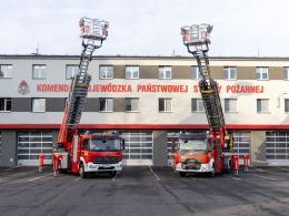 Nowe drabiny mechaniczne Państwowej Straży Pożarnej województwa opolskiego