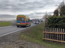 Zderzenie 4 samochodów na DK 45 w Bierdzanach