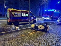 Wypadek motocyklisty na ul. Ozimskiej w Opolu
